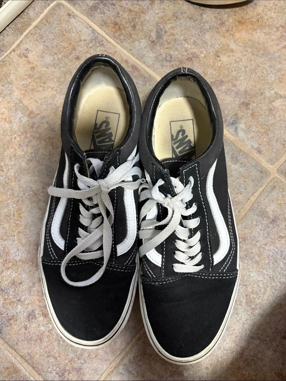 Vans Black & White Old Skool Skate Sneakers